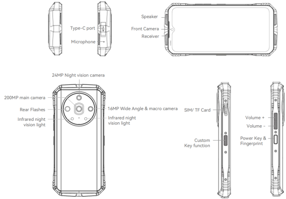 Смартфон Doogee V30 Pro 12/512Gb String Shadow Black