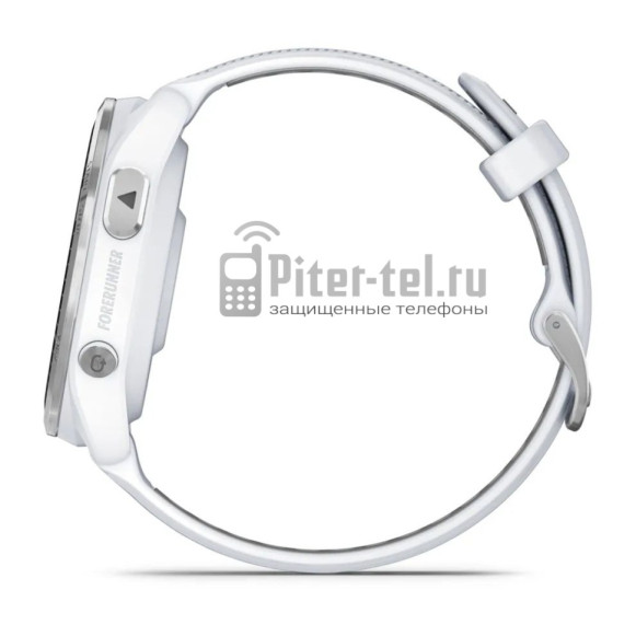 Умные часы Garmin Forerunner 965 белые, титановый безель, с белым ремешком