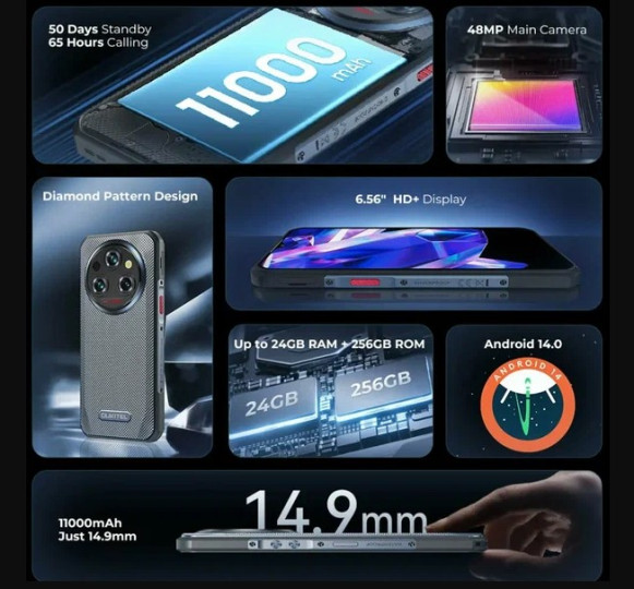 Смартфон Oukitel WP35S 6/256Gb Green